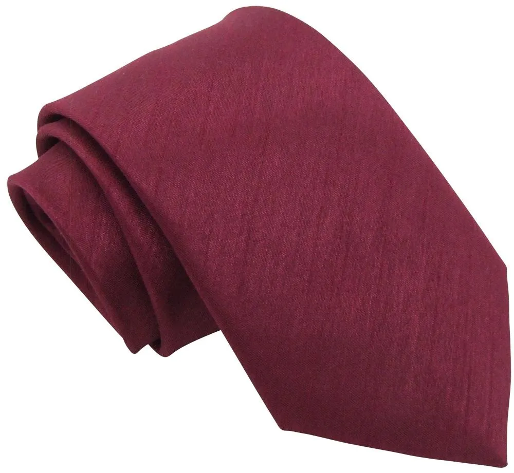 Dark Wine Shantung Boys Ties