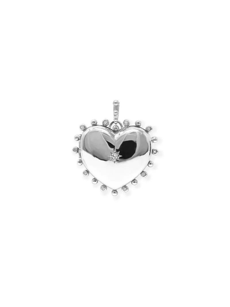 Dew Drop Heart Locket - Large