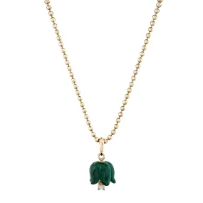 Diamond Floret Malachite Pendant