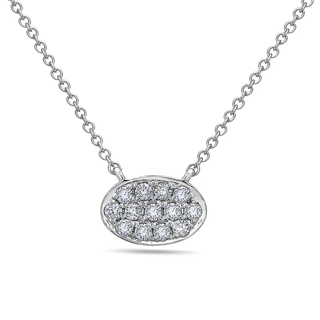 Diamond Pave Disc Pendant