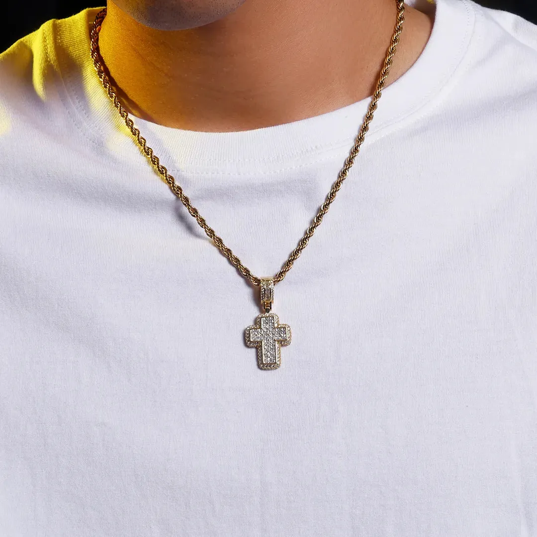 Double Layer Cross Pendant