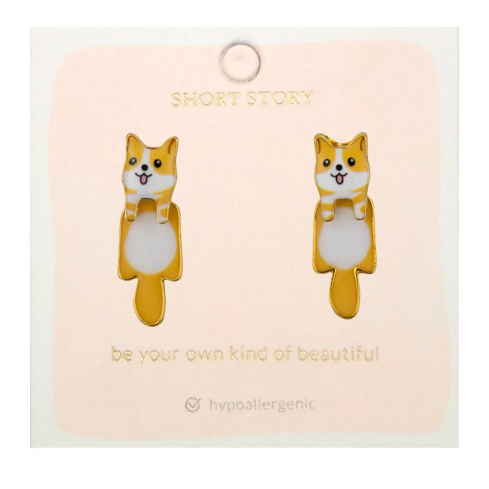 Drop Earring Dog Corgi