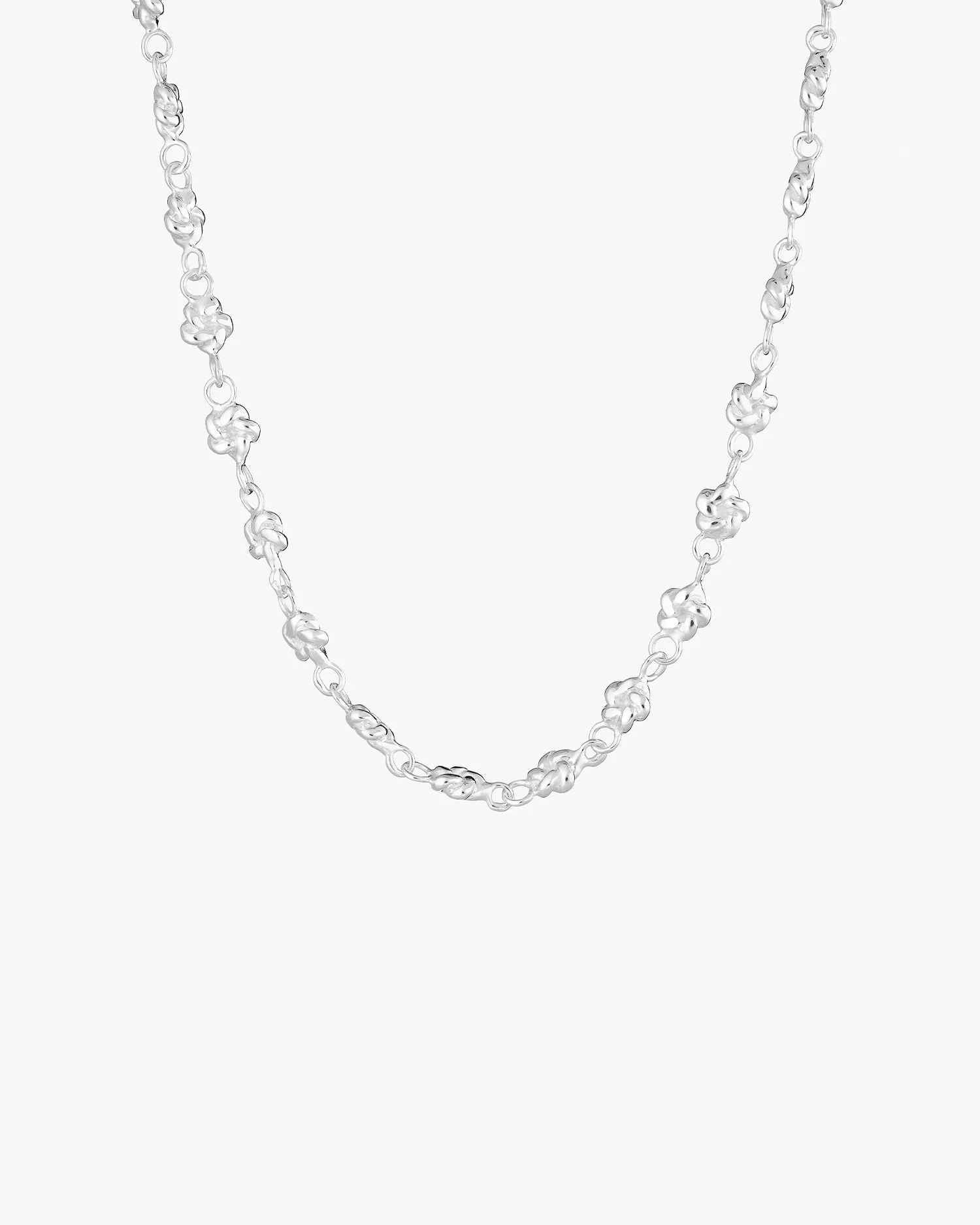 Empower drop chain necklace silver