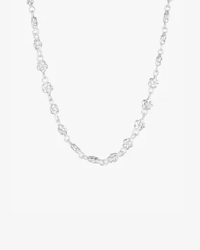 Empower drop chain necklace silver