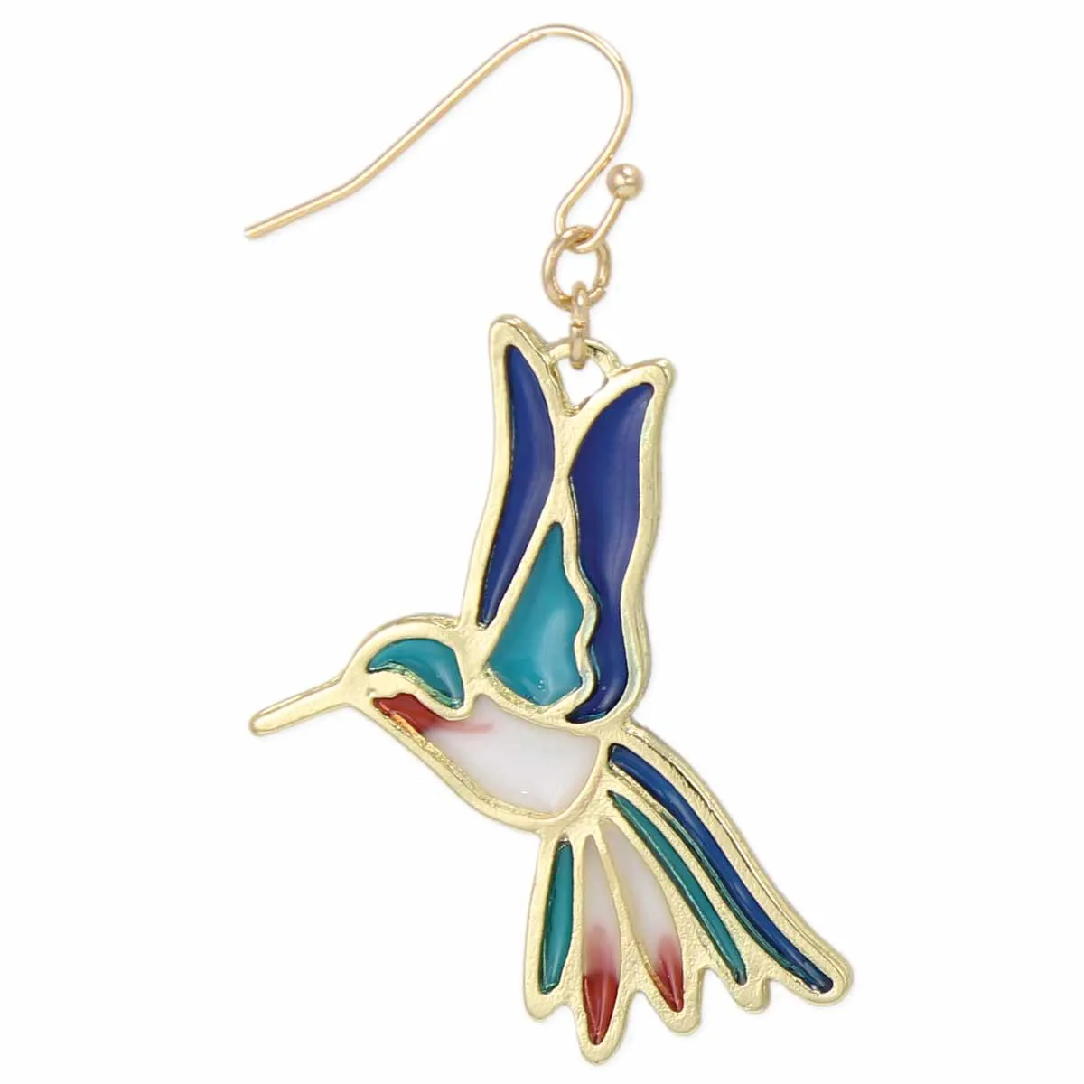 Enamel Hummingbird Earrings