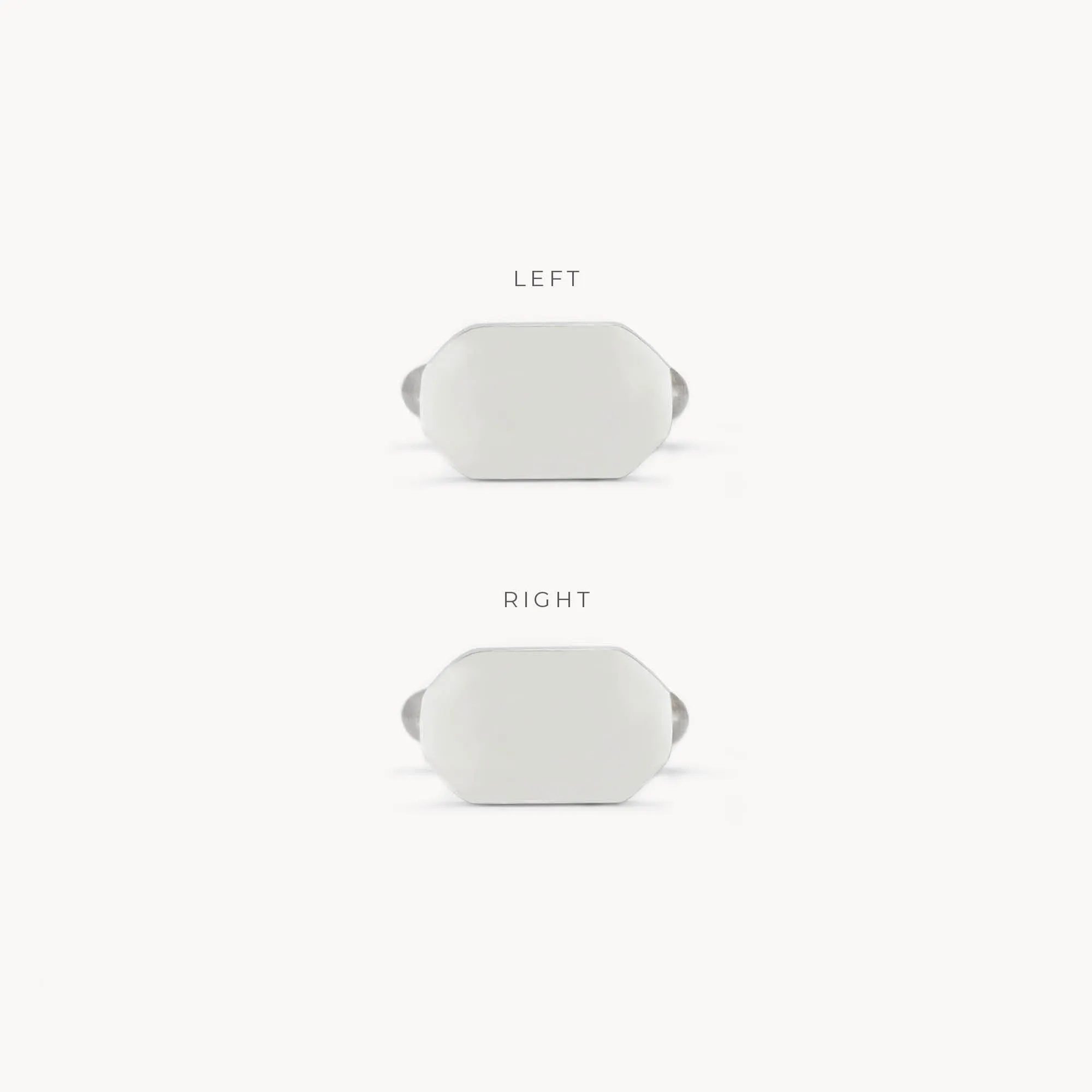 Engravable Basic Cufflinks, Silver