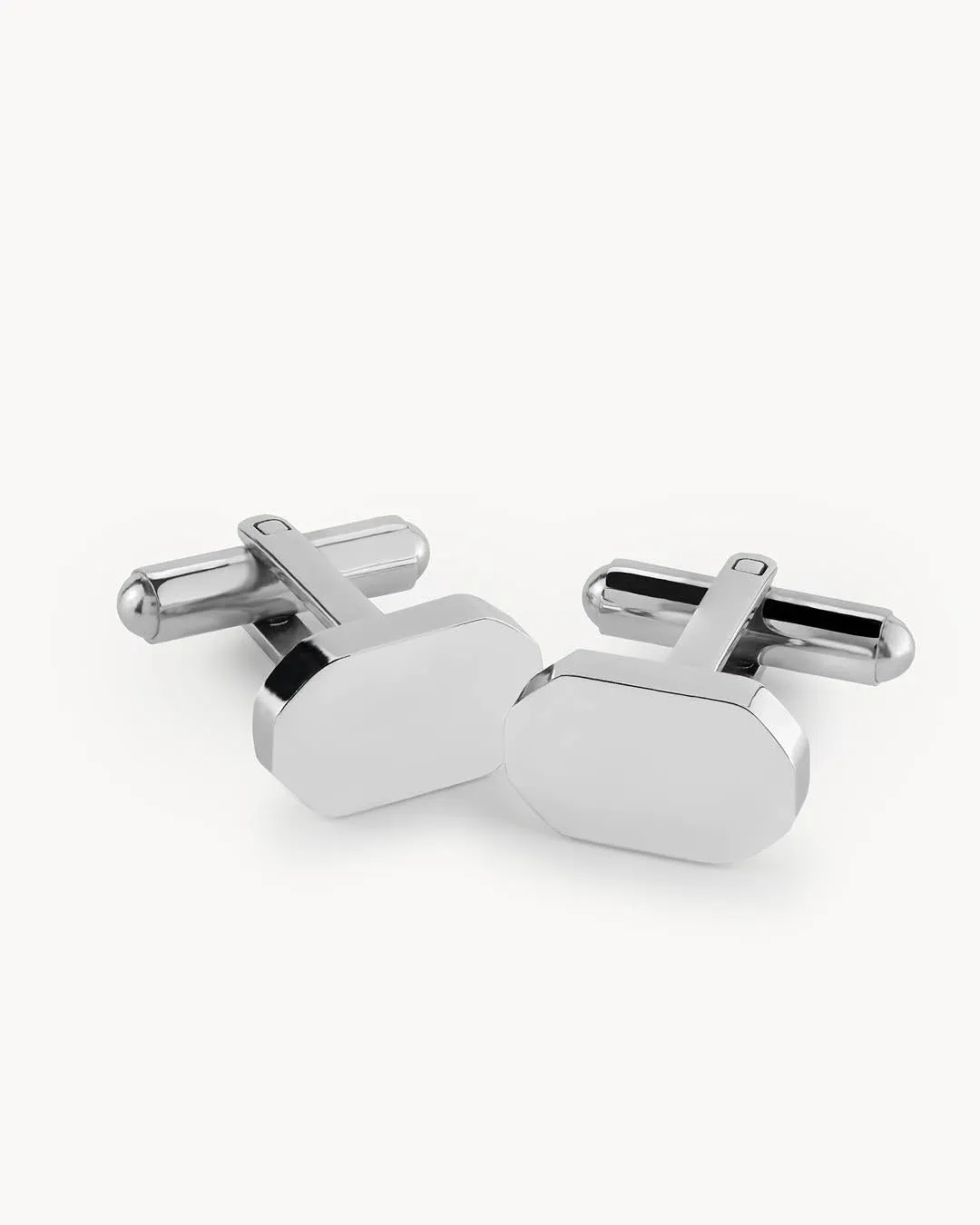 Engravable Basic Cufflinks, Silver