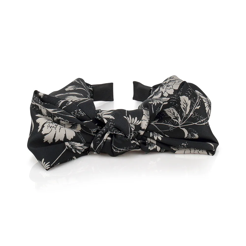 FLORAL TWIST BOW HAIRBAND