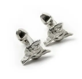 Fox Mask Sterling Silver Cufflinks