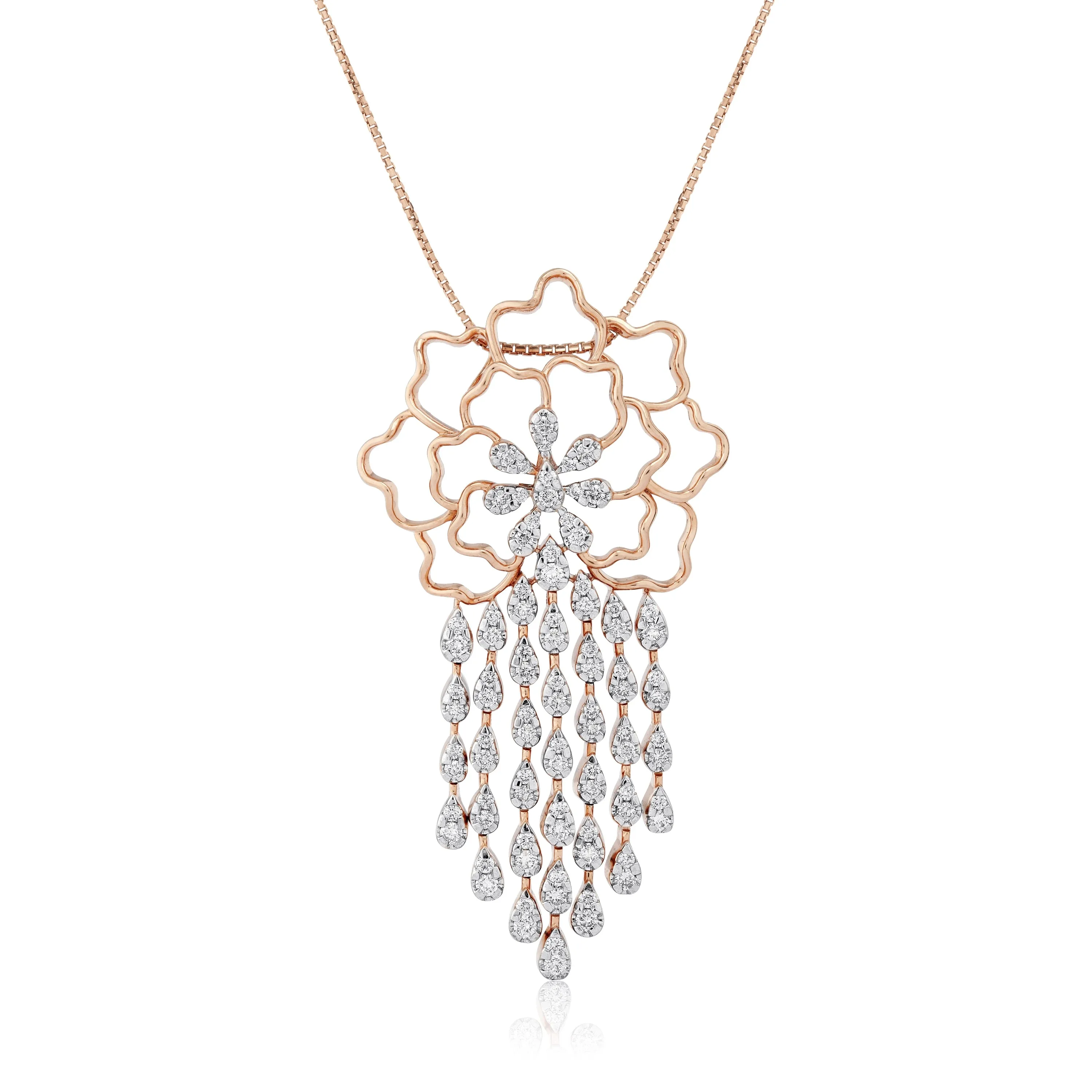 Freeflowing Cascade Diamond Pendant