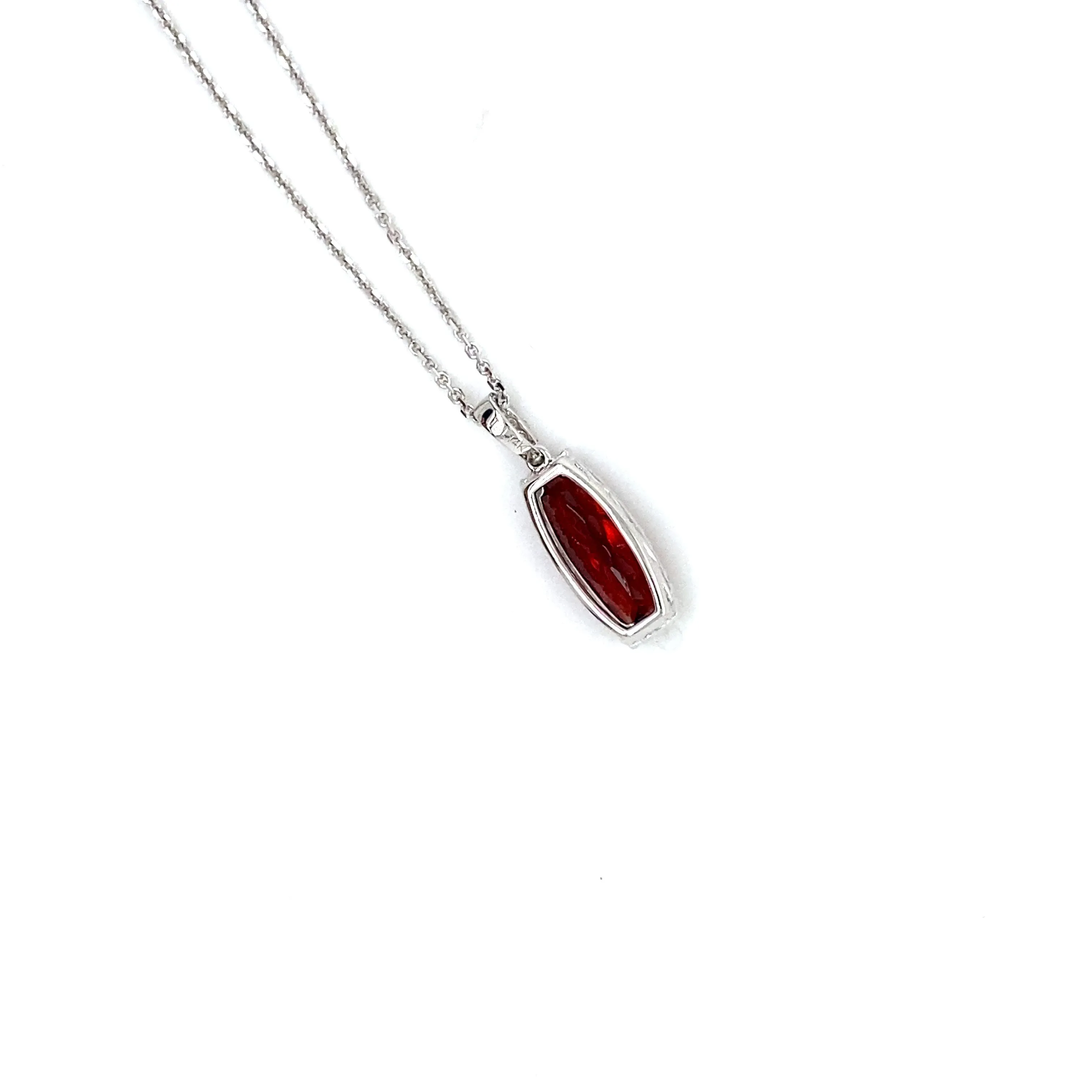 Garnet & Diamond Halo Pendant