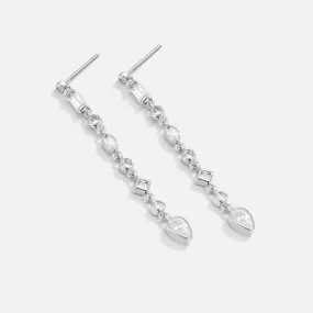 Gianna Silver Crystal Drop Earrings