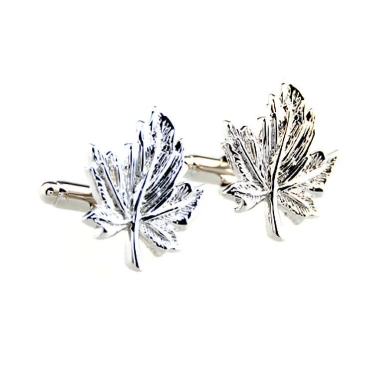 Golden Maple Leaf French Swank Cufflinks