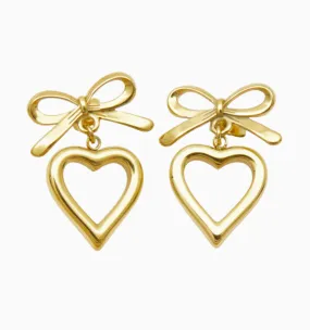 Heart Bow Earrings