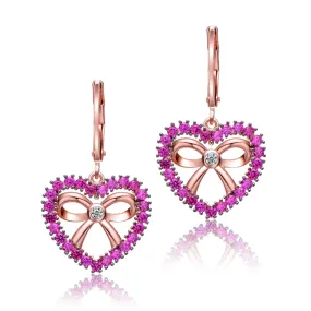 Heart Leverback Earrings