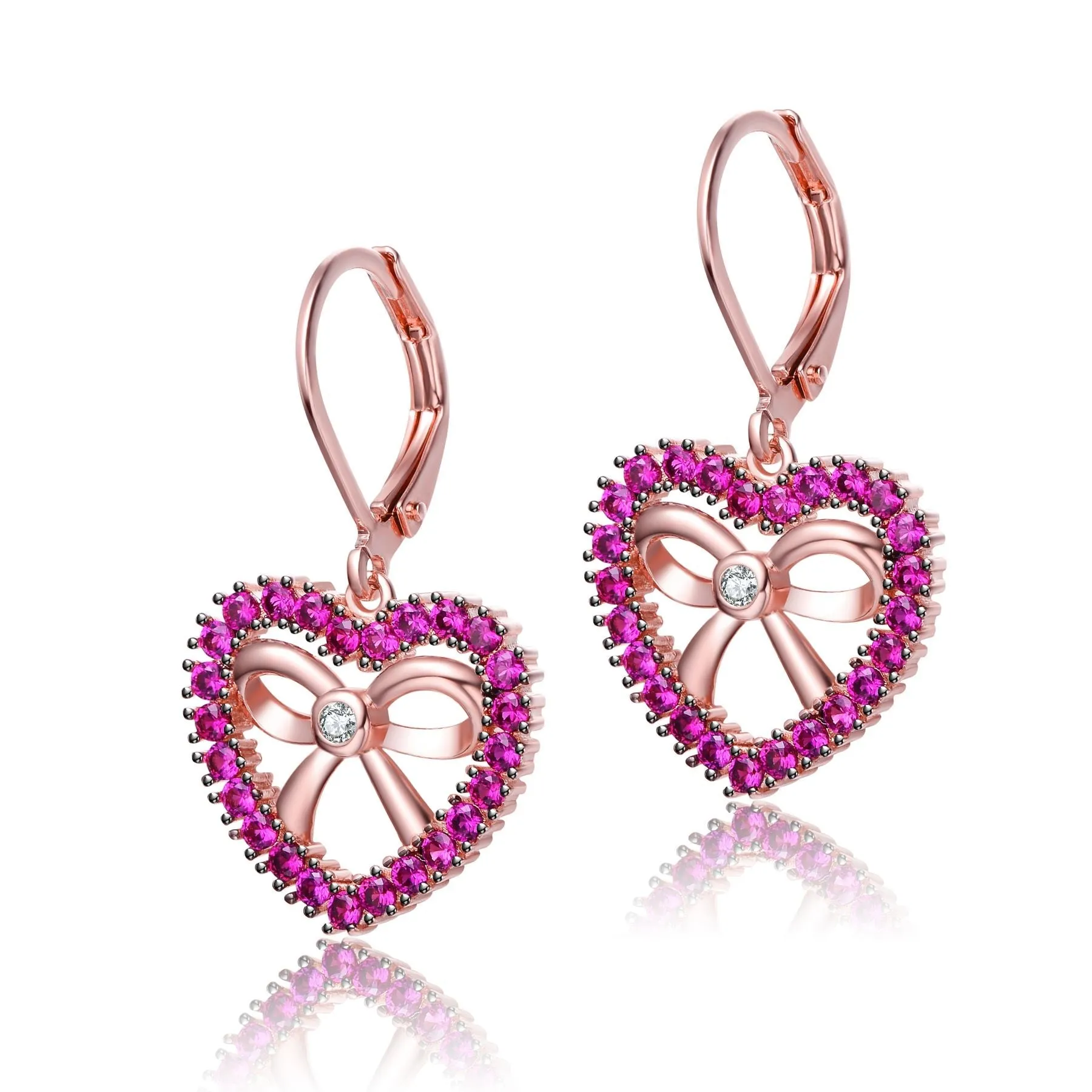 Heart Leverback Earrings