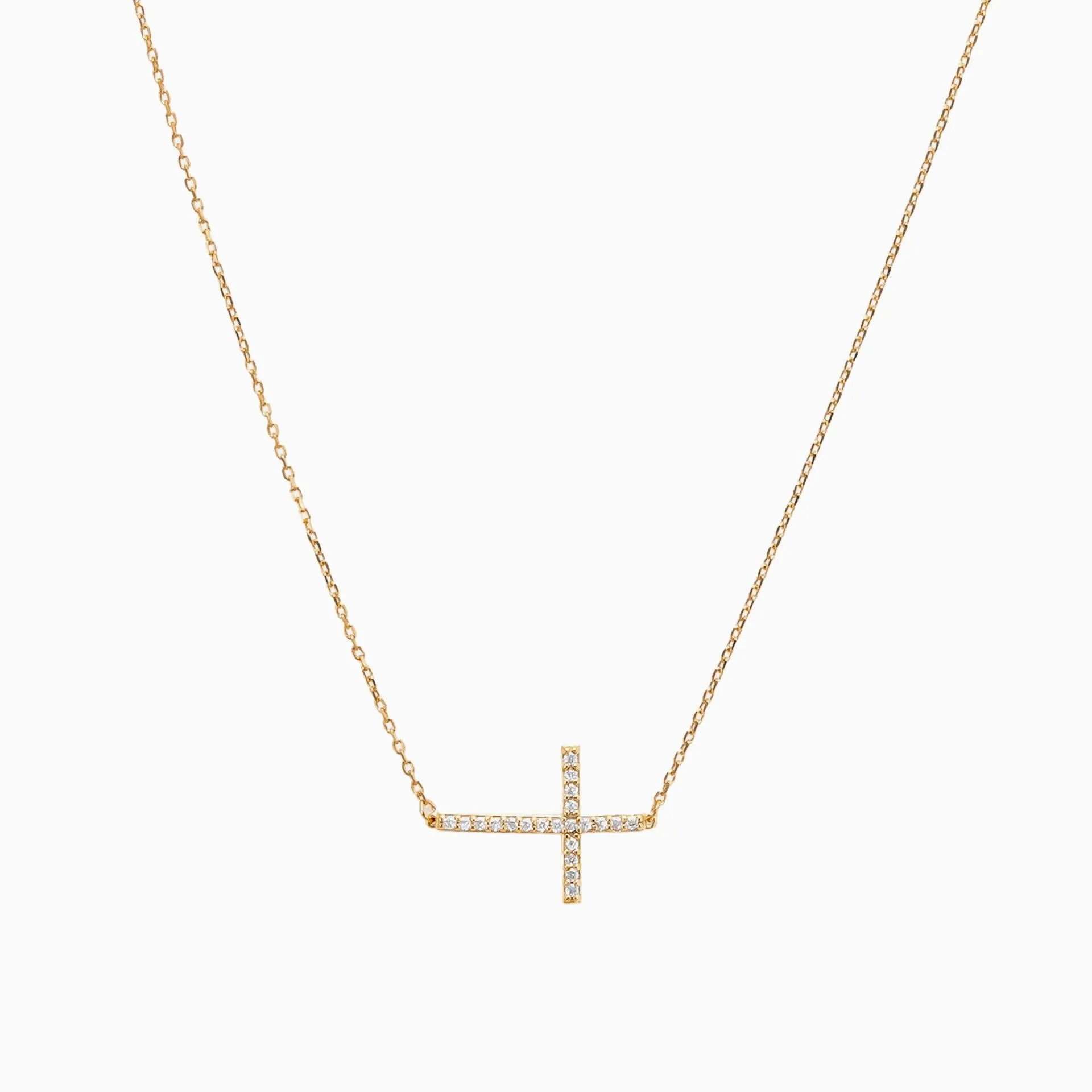 Horizontal Cross Necklace