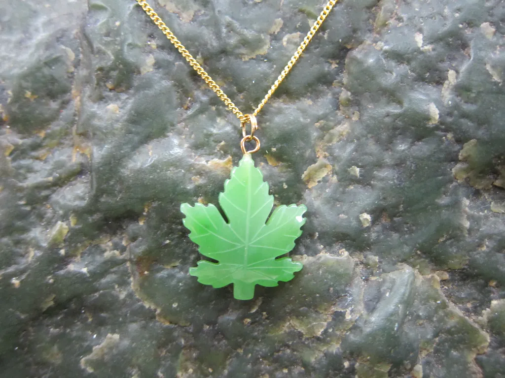 Jade Maple Leaf Pendant