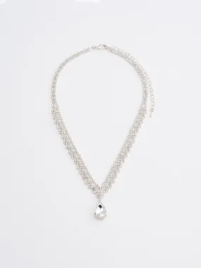 Jewelled Tear Drop Necklace