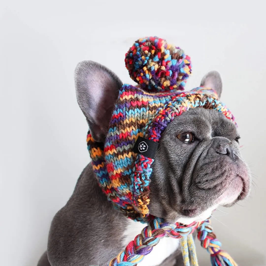 Knit Pom Pom Dog Beanie Hats