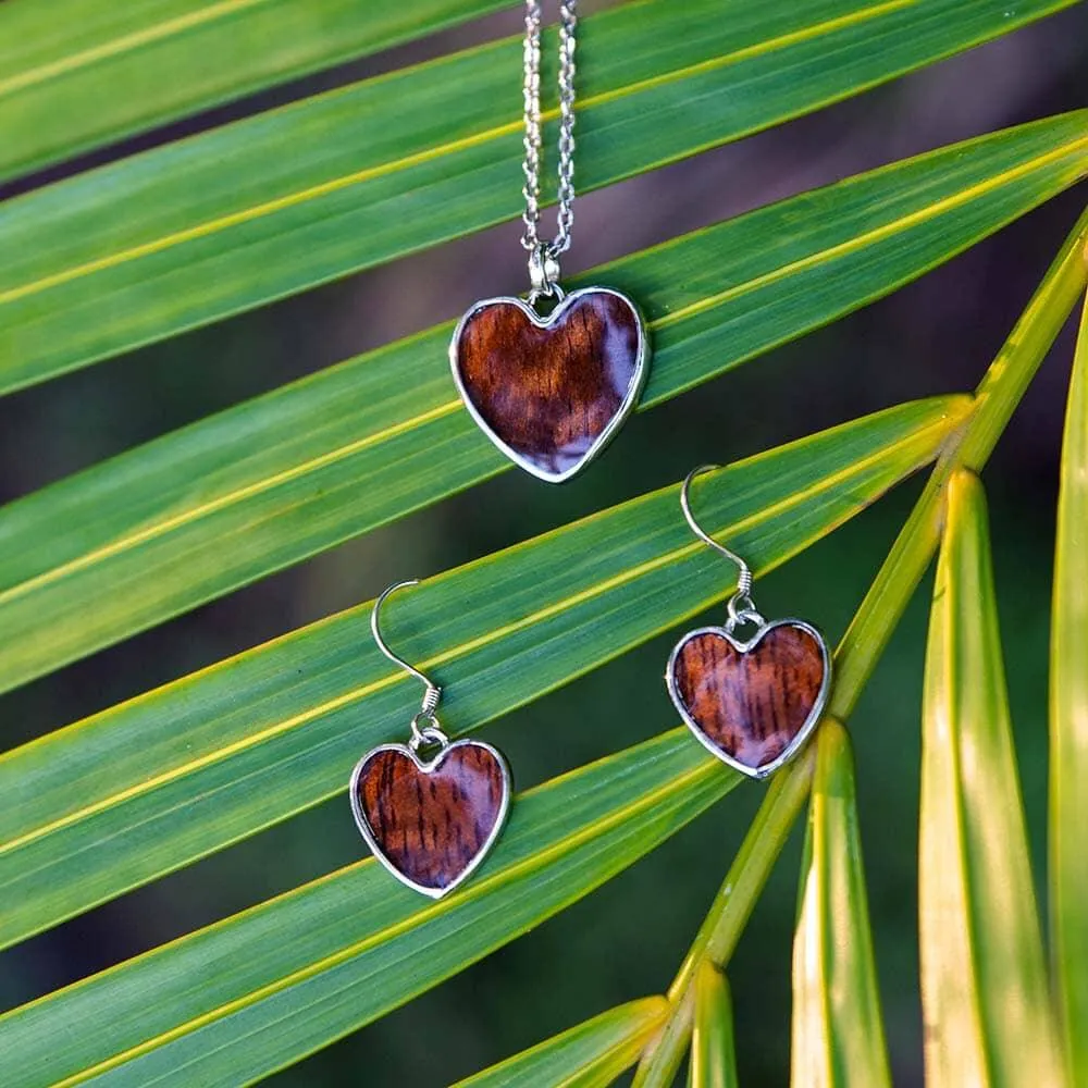 Koa Wood Heart Pendant