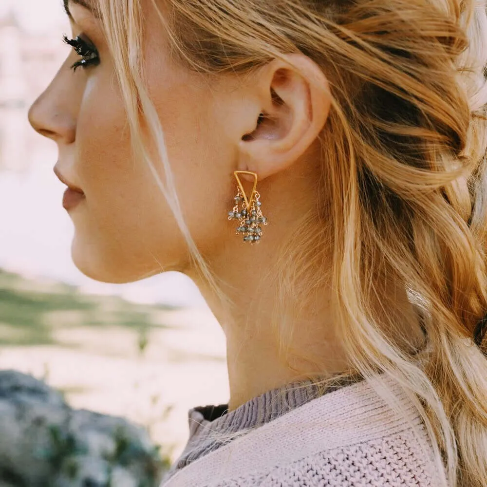 Labradorite Fringe Earrings