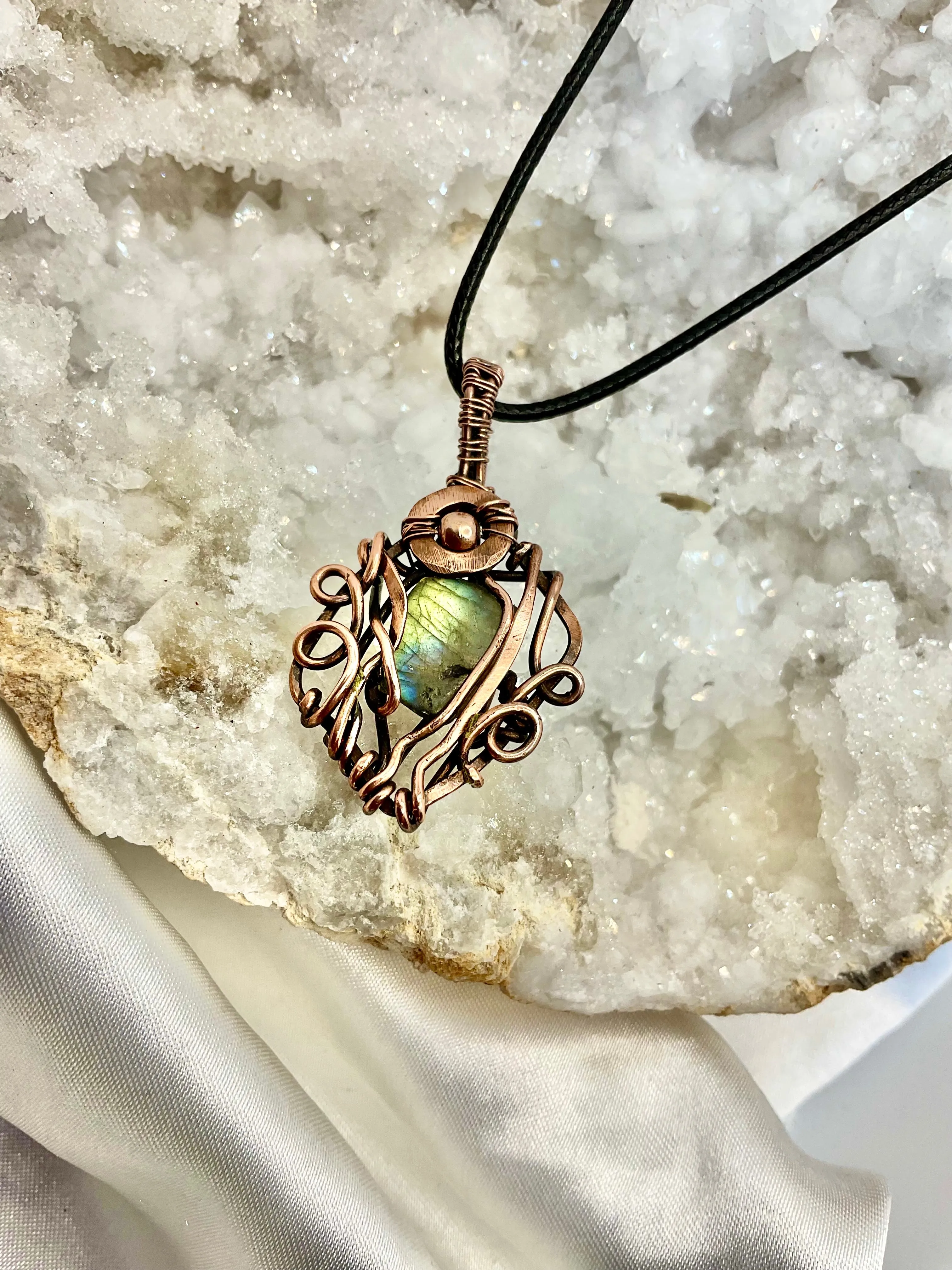 Labradorite Wire Wrapped Pendant