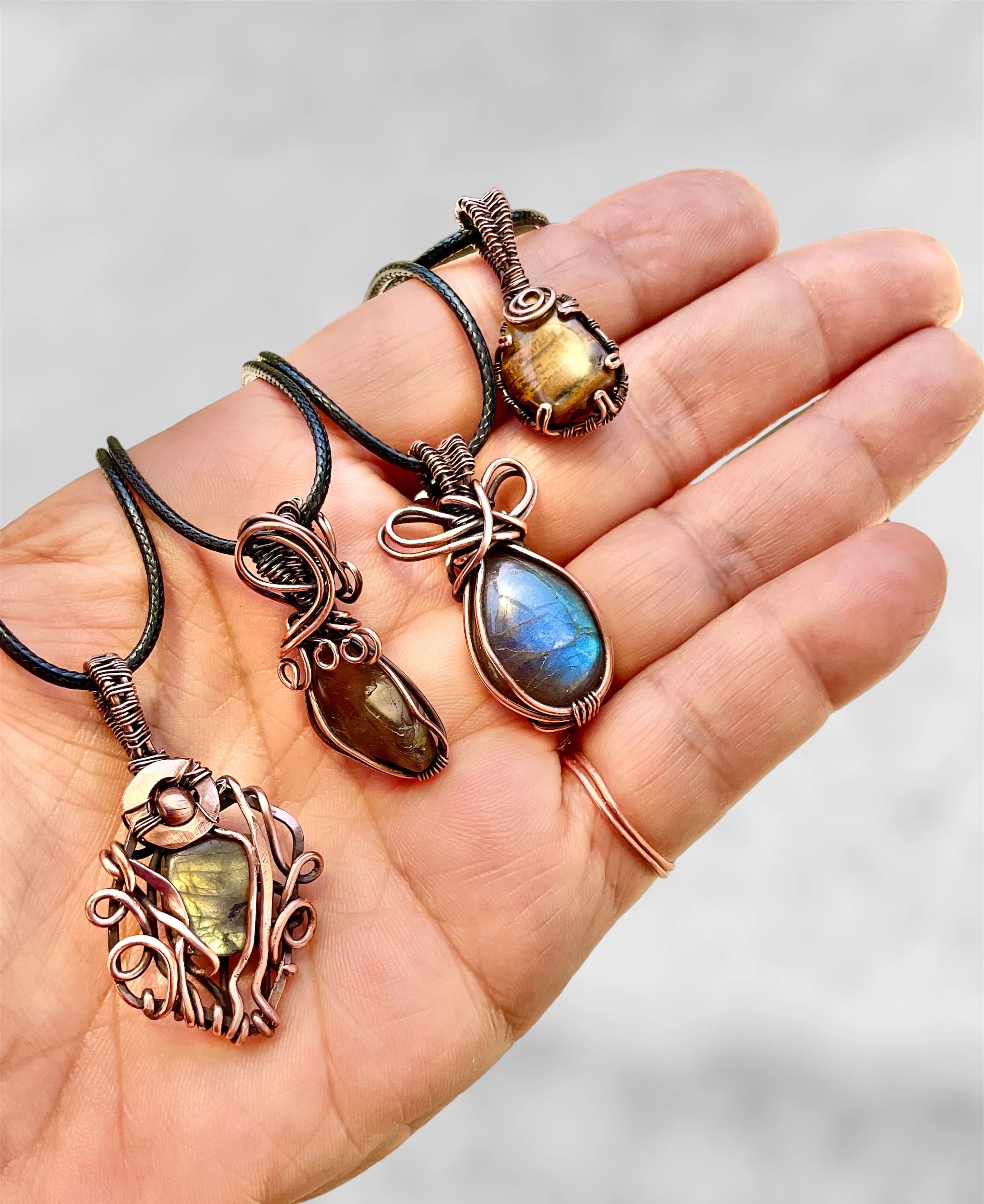 Labradorite Wire Wrapped Pendant