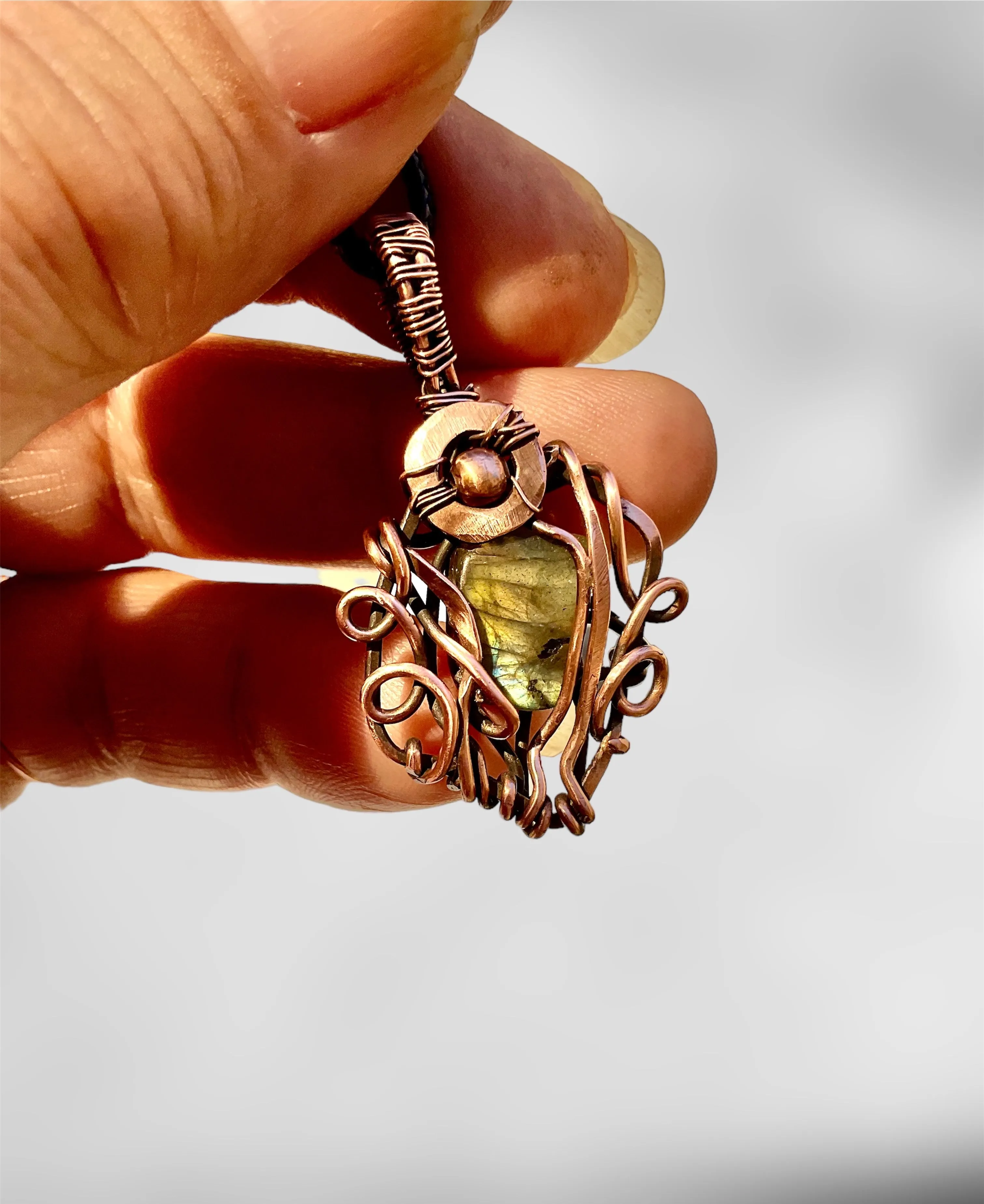 Labradorite Wire Wrapped Pendant