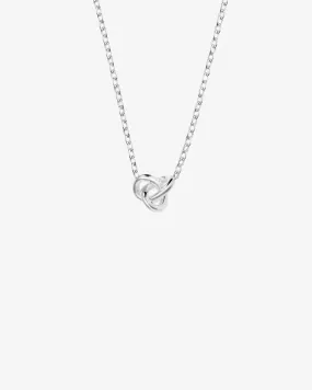 Le Knot drop necklace silver