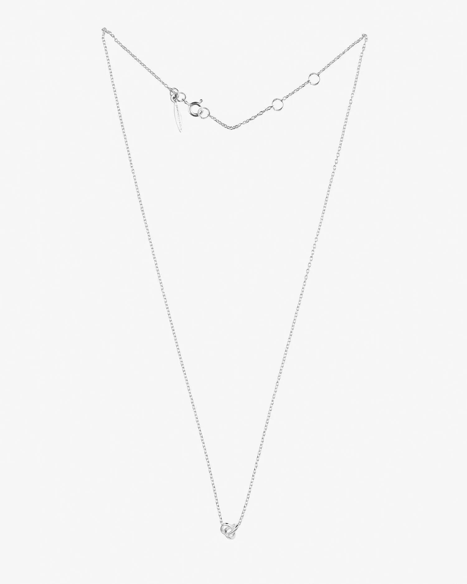 Le Knot drop necklace silver