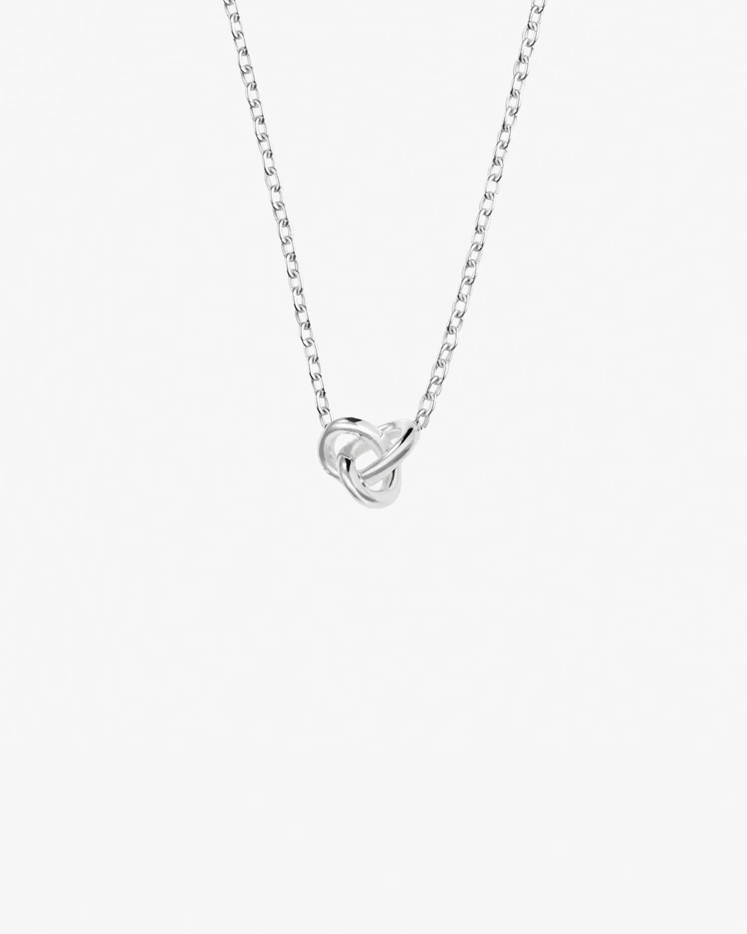 Le Knot drop necklace silver