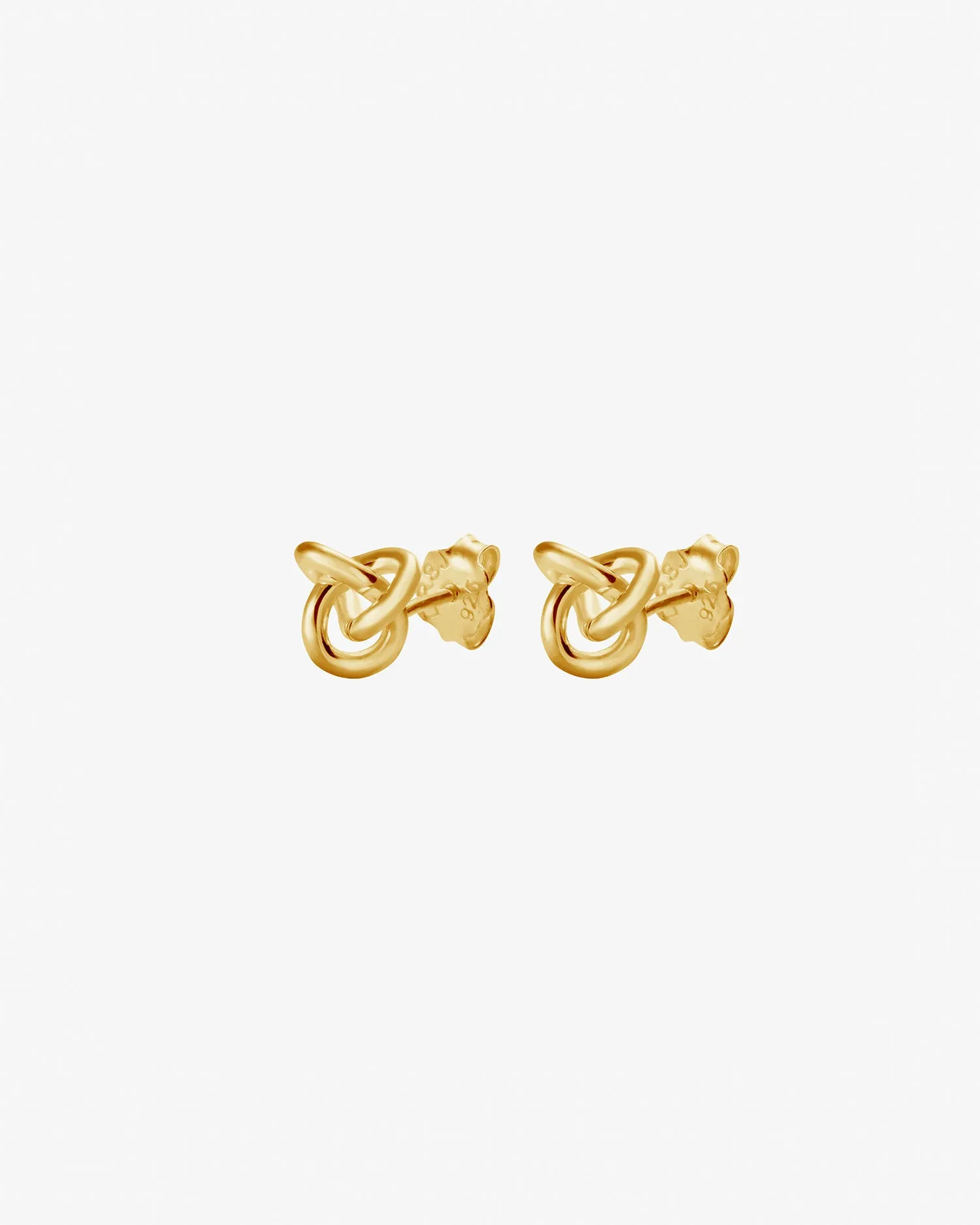 Le Knot drop studs gold