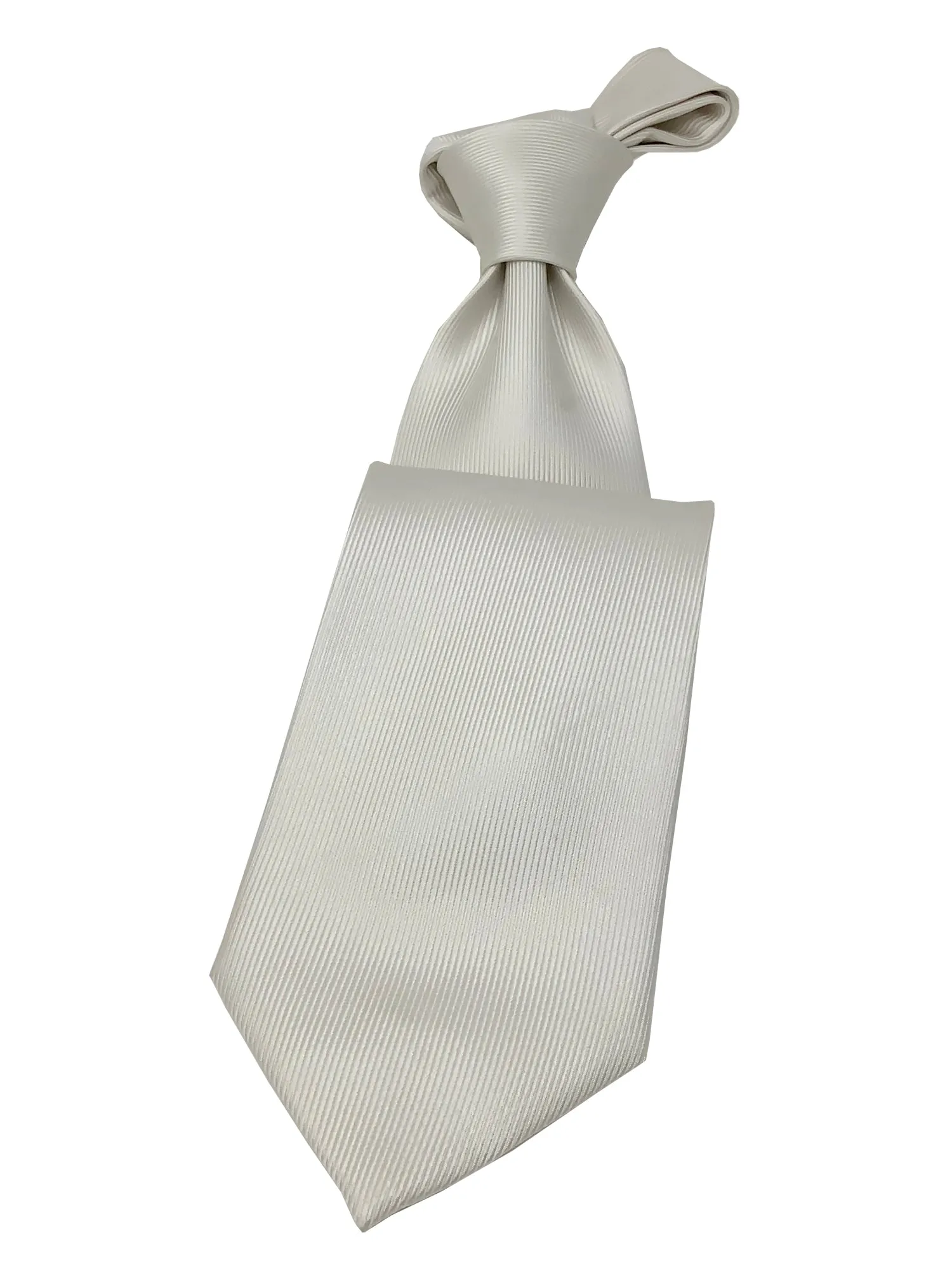 Men's White Necktie #5 - Solid Ties-Wedding-Prom-Silk Ties