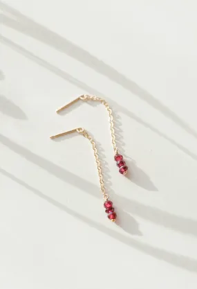 Mina Birthstone Drop Earrings