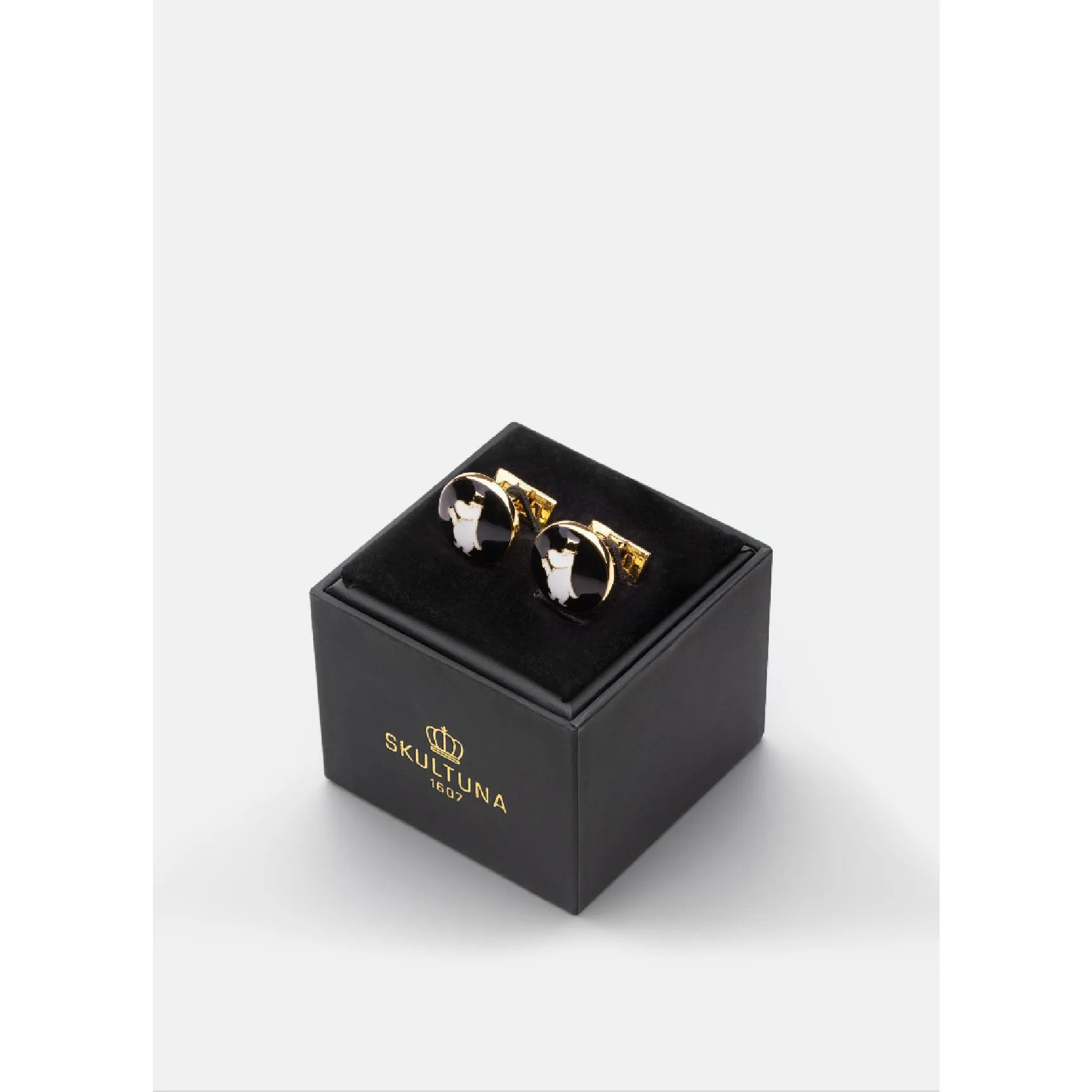 Moomin Cufflinks Moominpappa Black - Skultuna