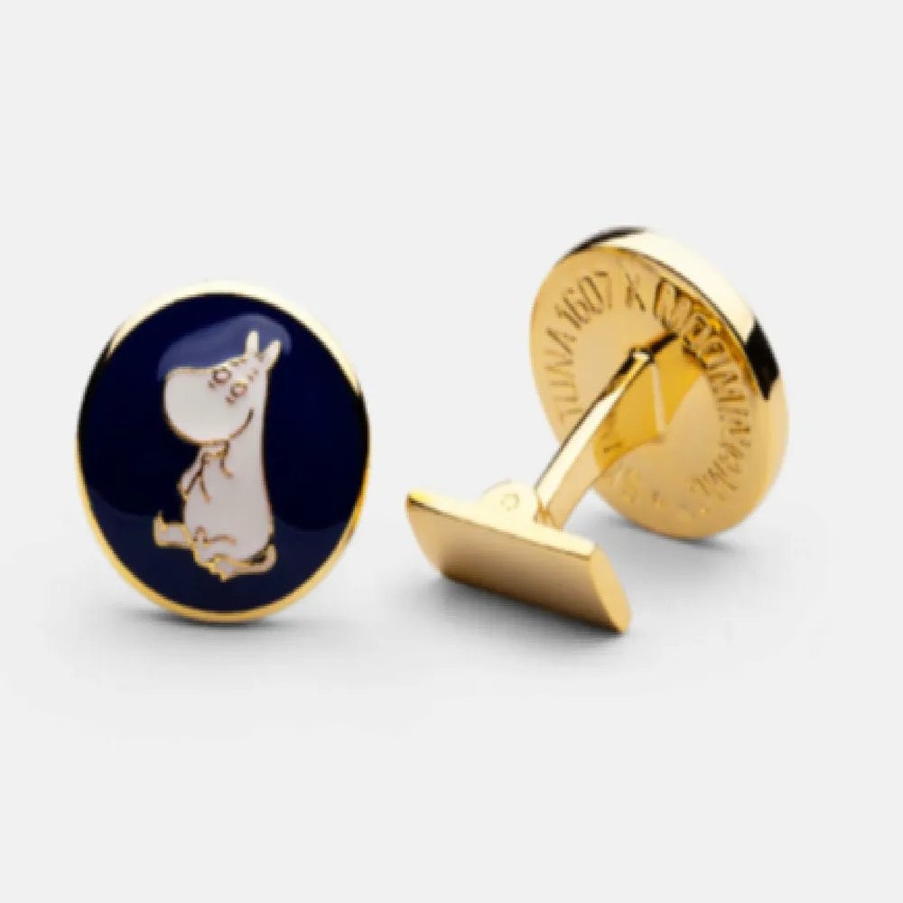 Moomin Cufflinks Moomintroll Blue - Skultuna