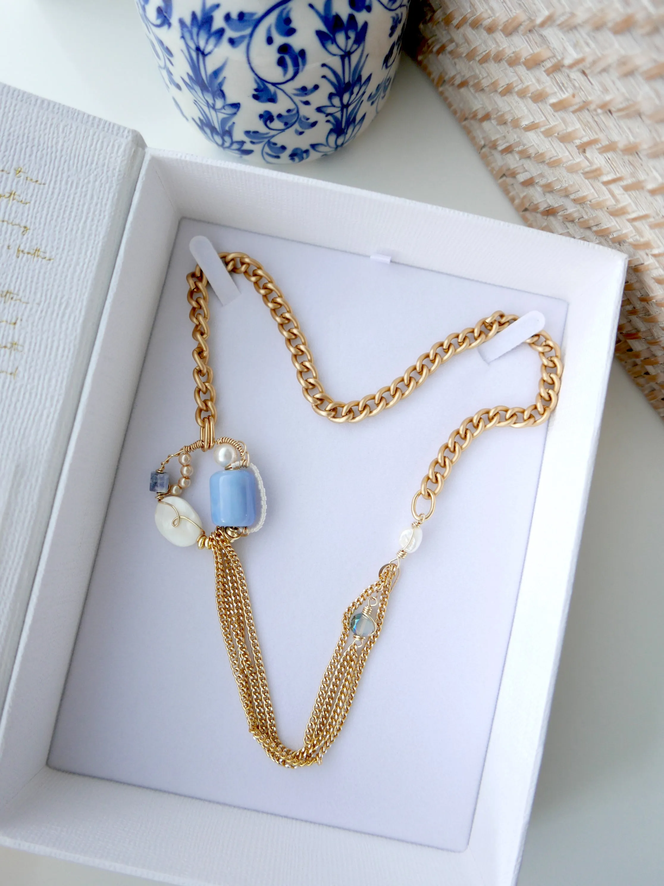 Multiway Drop Pearl Necklace