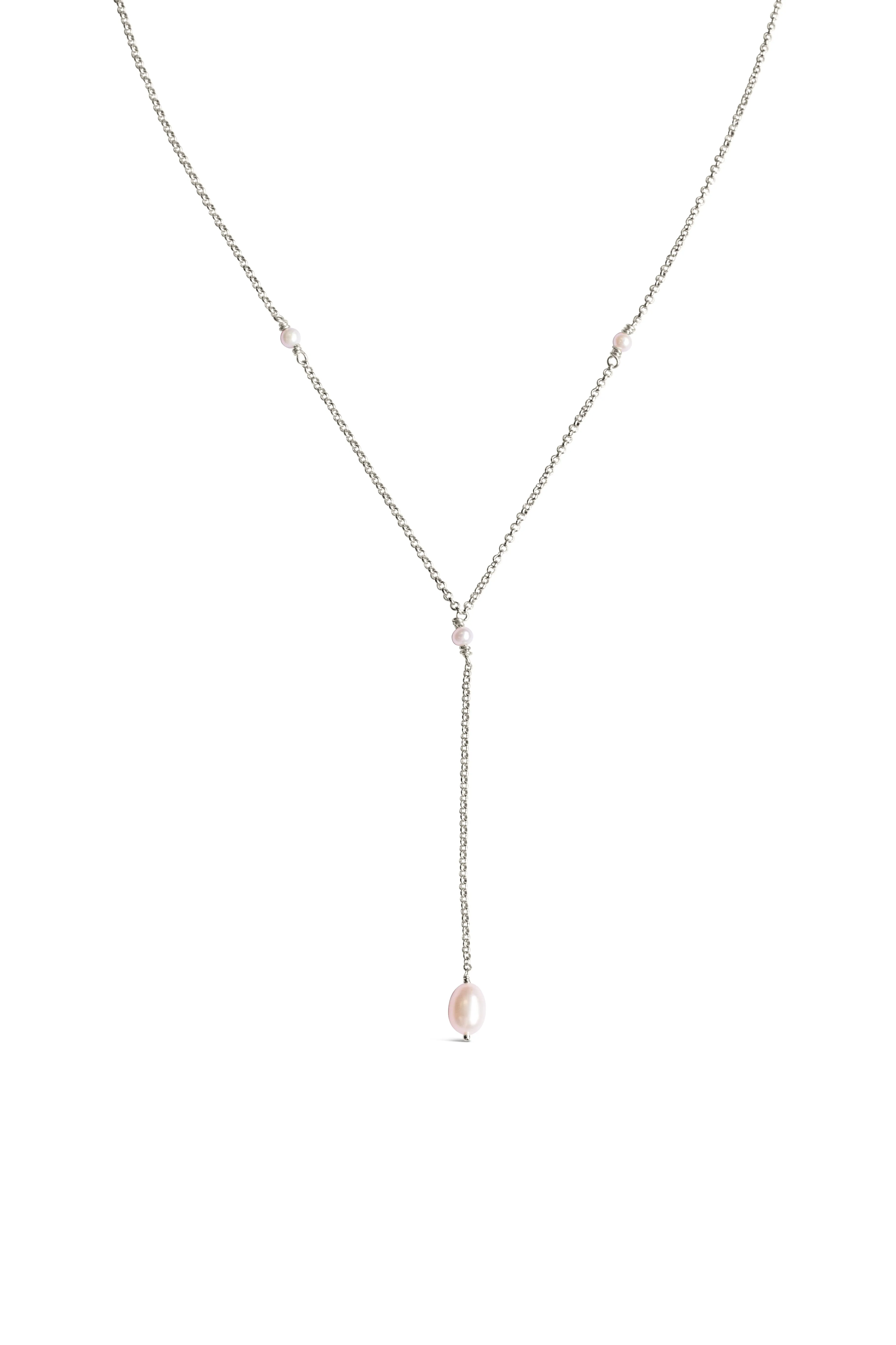 Pearl ~ White XL Drop Necklace