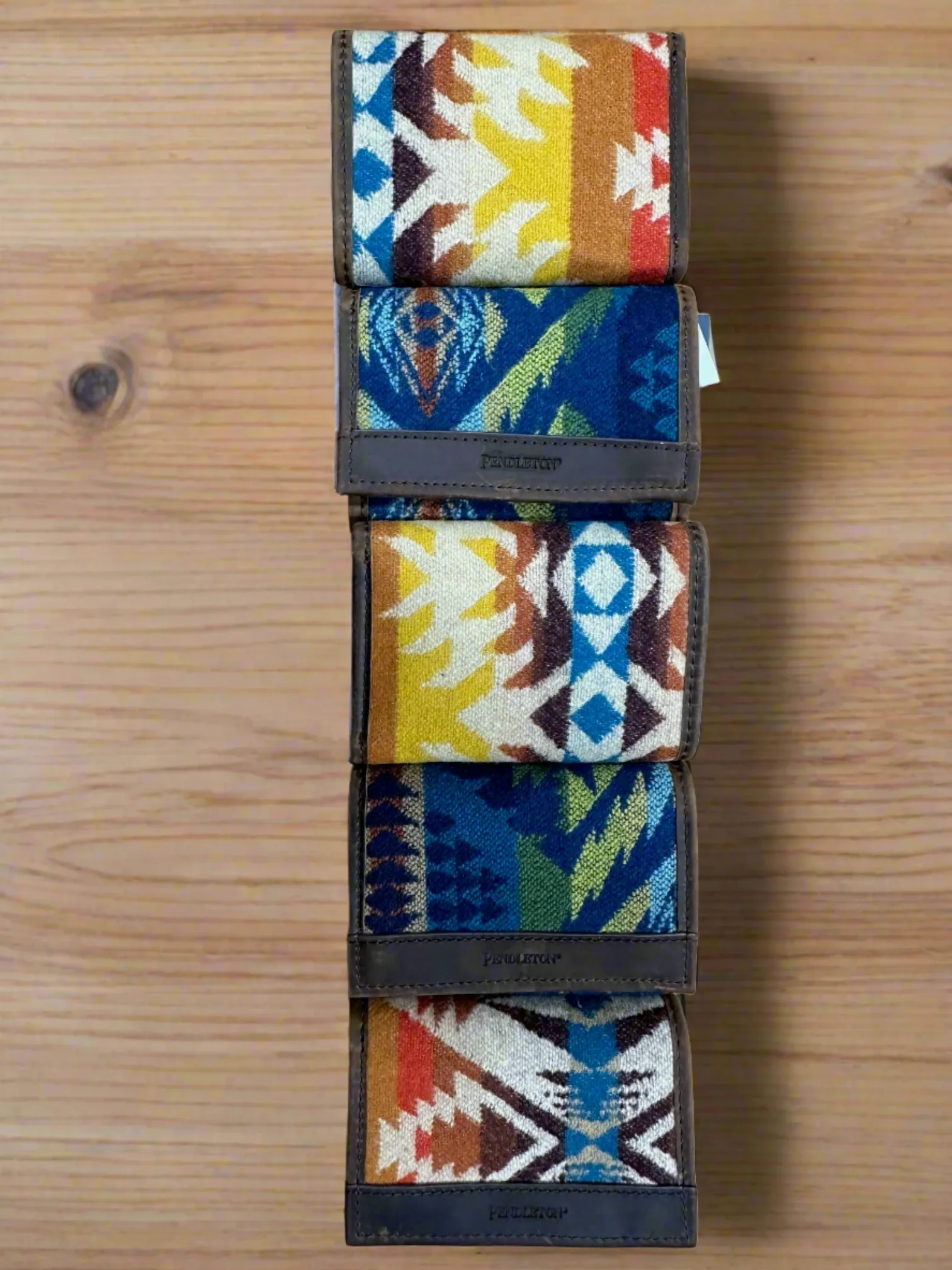 Pendleton Leather Tri Fold Wallets