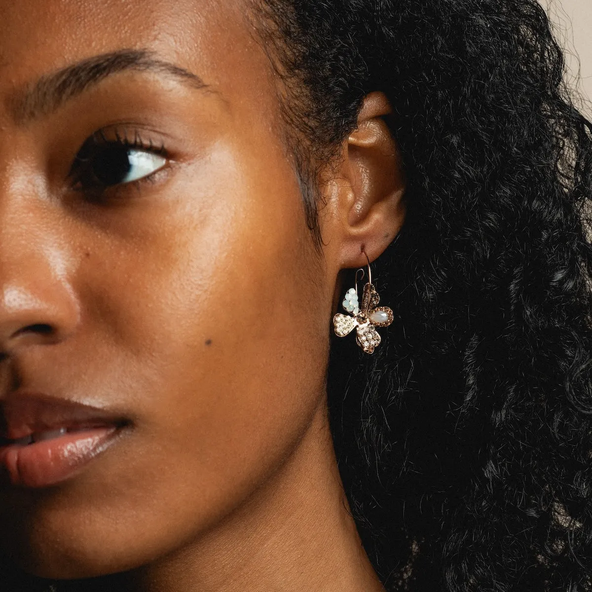 Primrose Drop Hoop Earrings