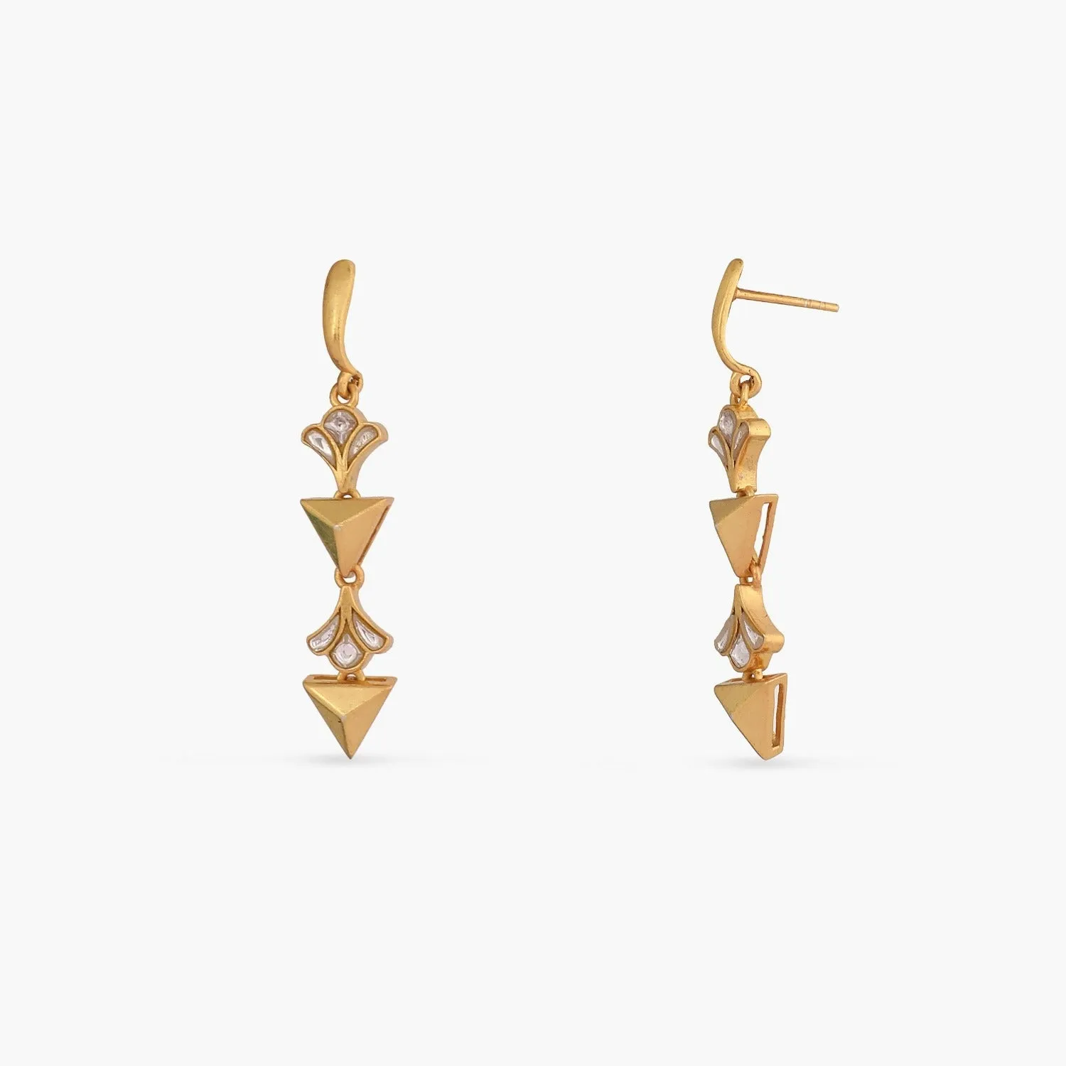 Pyramid Minimal Drop Earrings