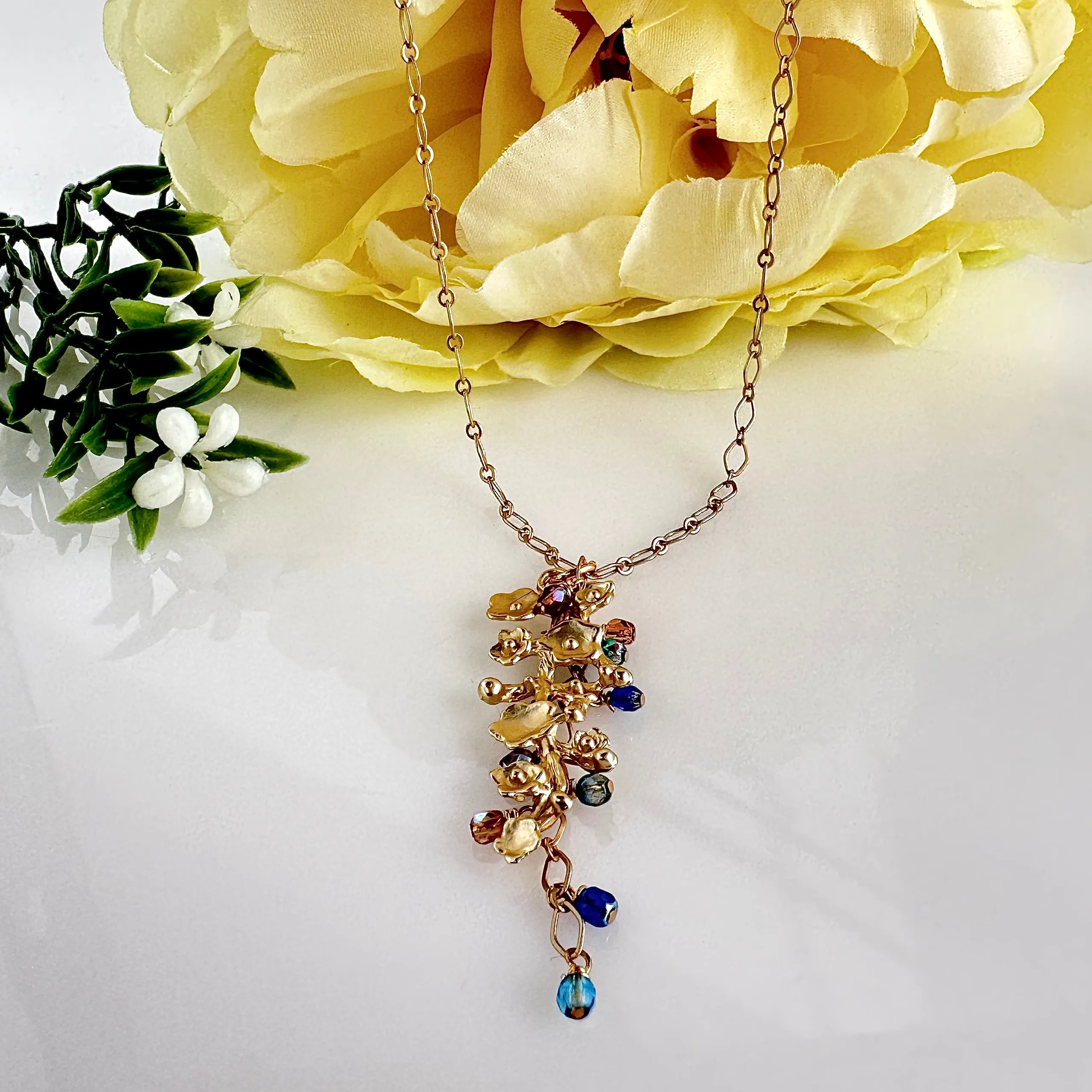 "Cascading Flowers" Necklace