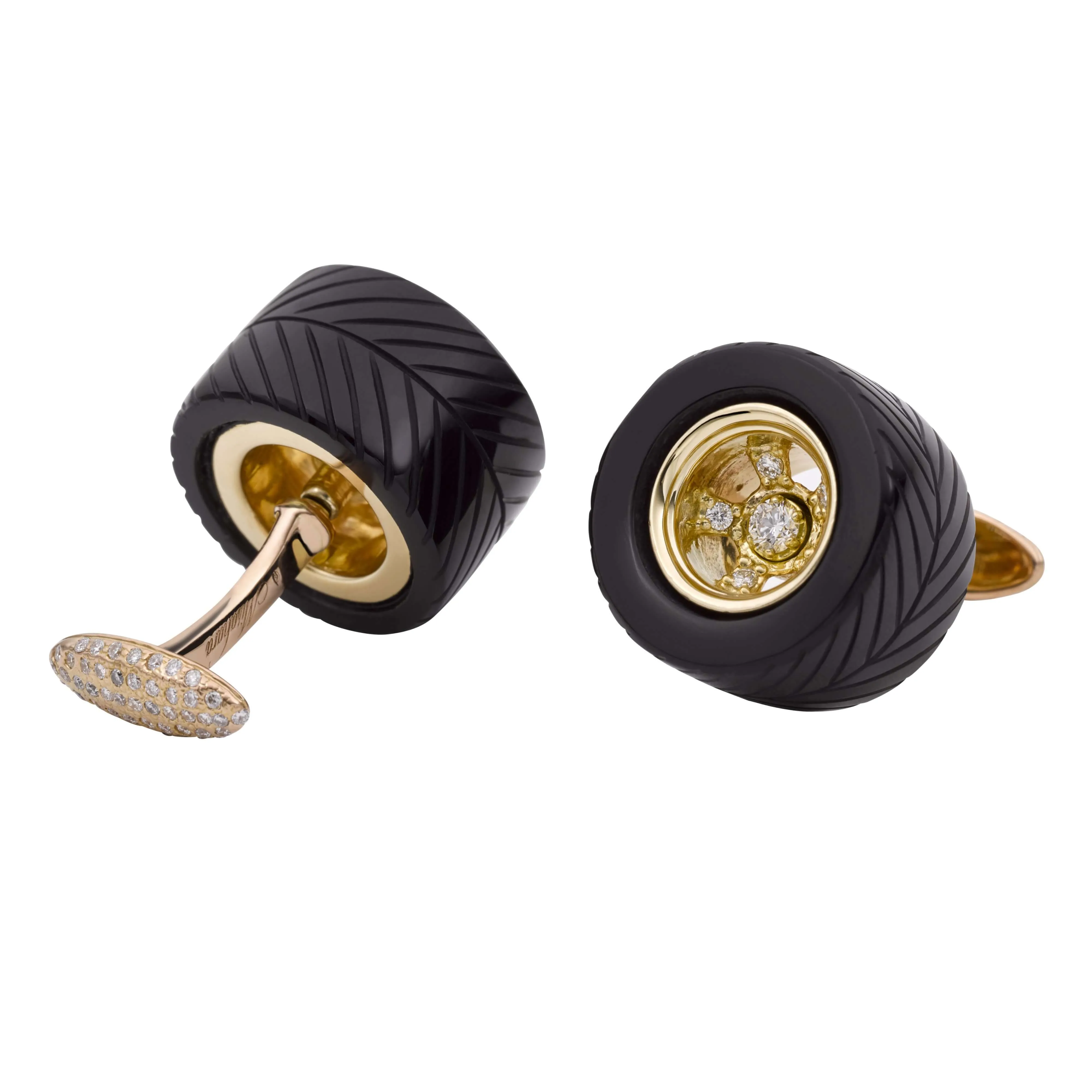 Rolling Onyx Cufflinks