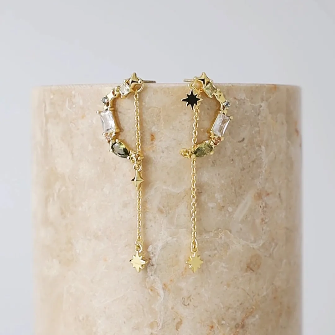 Selene Gold Drop Earrings