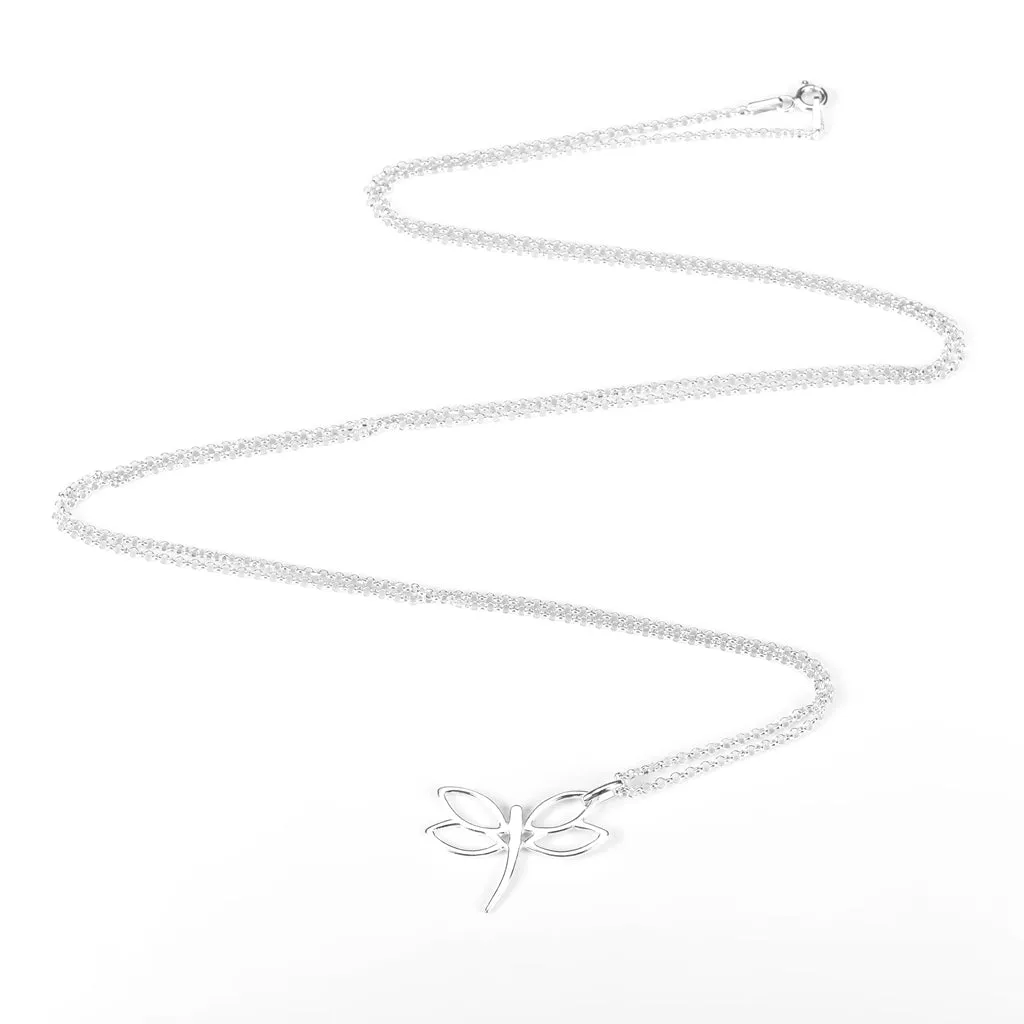 Silver Dragonfly Necklace