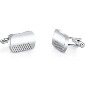 Stainless Steel Cufflinks Brushed Polish Finish