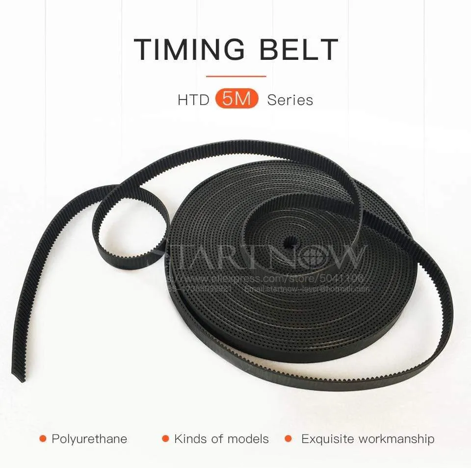 Startnow HTD 5M Series Open-Ended Timing Belt Transmission Belts Width 10 15mm 20 25 30 40mm 50 For 3D Printer CO2 Laser Machine