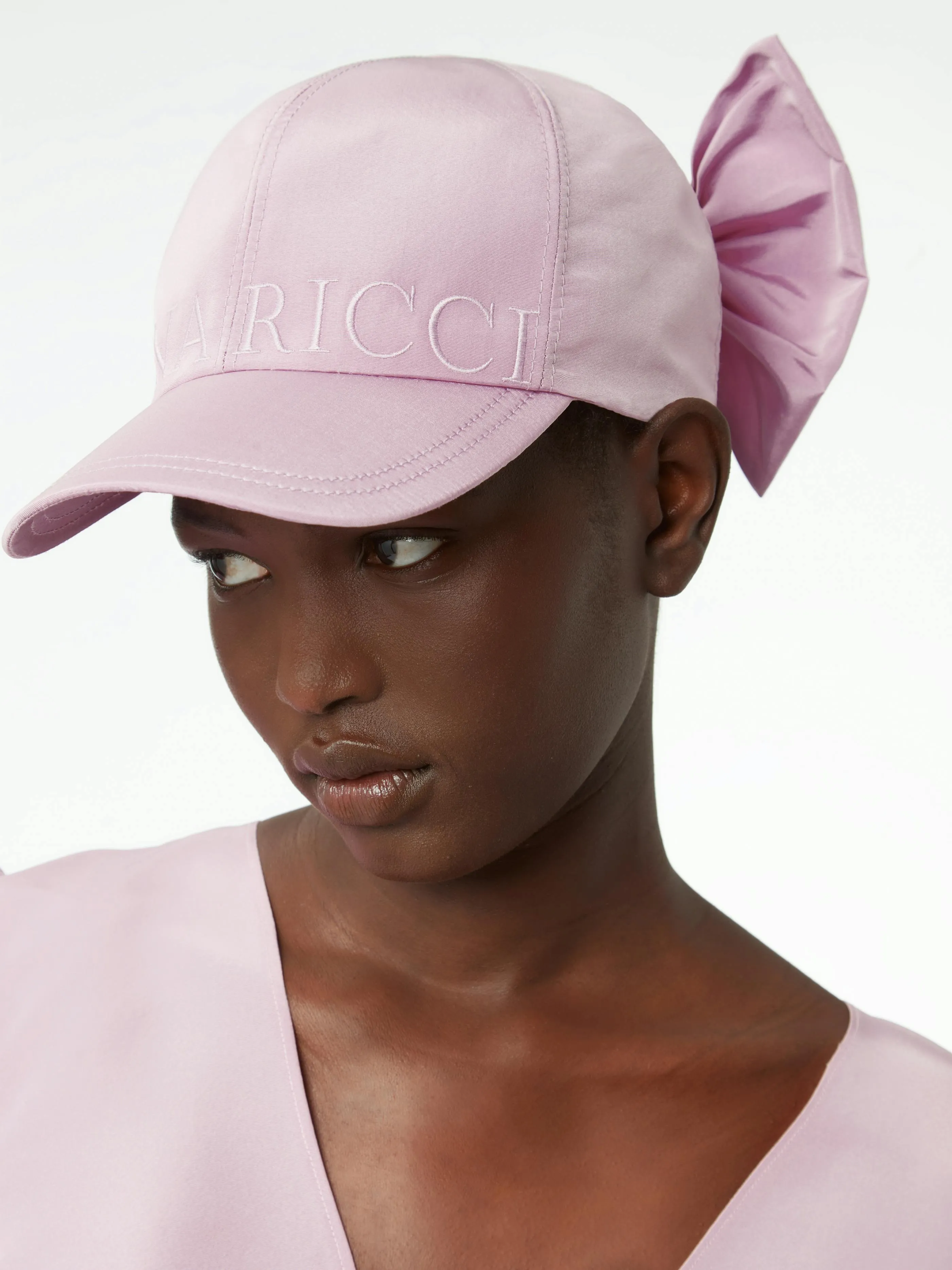 TAFFETA BOW BASEBALL CAP