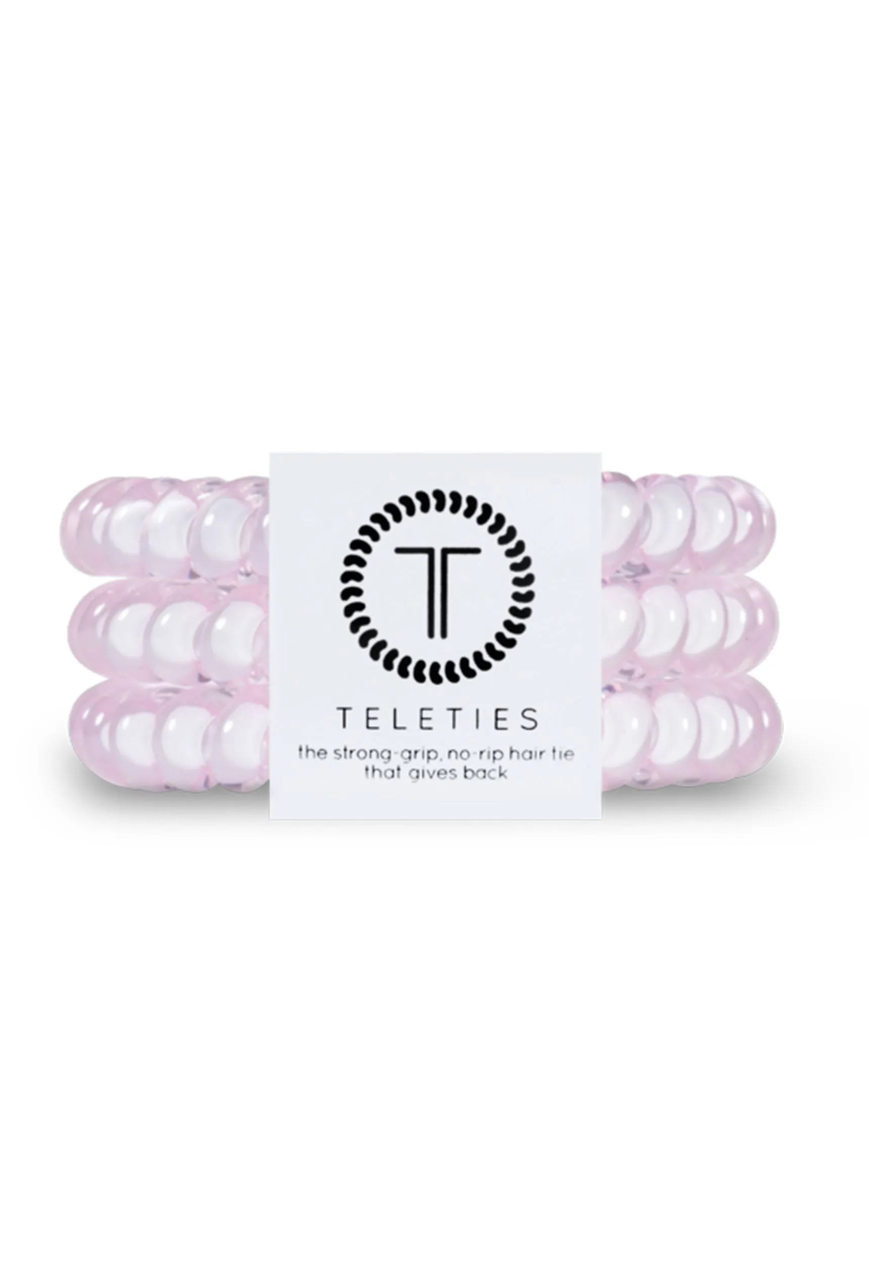 TELETIES Small Hair Ties- Rose Water Pink